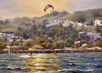 Fotografia "Pomeriggio di kitesurf", fotografo Orlando Sanchez Cabrera alla Jose Art Gallery