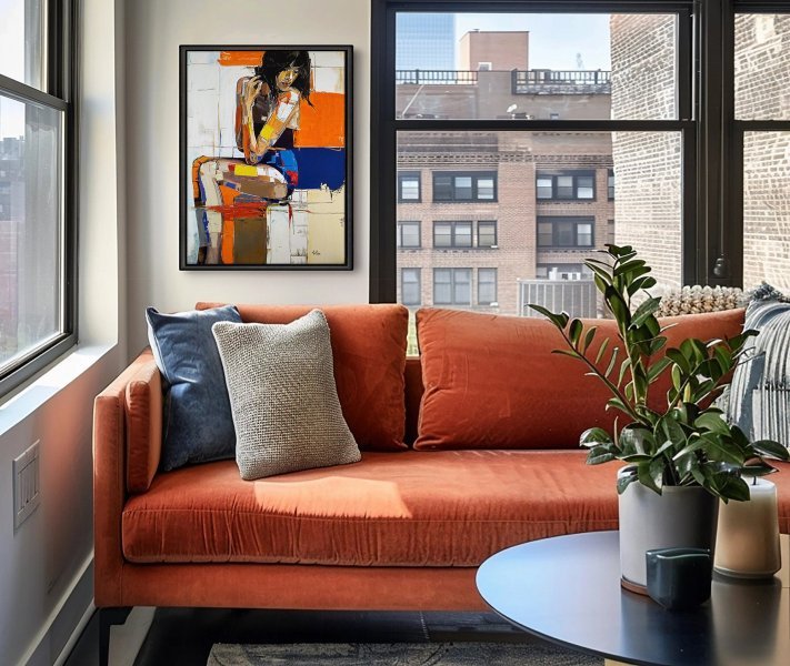 Additional view 1: Expressionism Interior Painting Kaleidoscope of Silence by painter Alexander Aksyonov acrylic canvas 