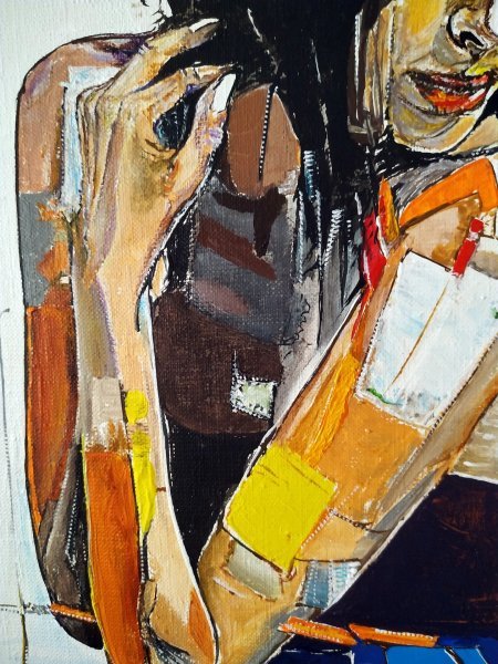 Additional view 2: Expressionism Interior Painting Kaleidoscope of Silence by painter Alexander Aksyonov acrylic canvas 