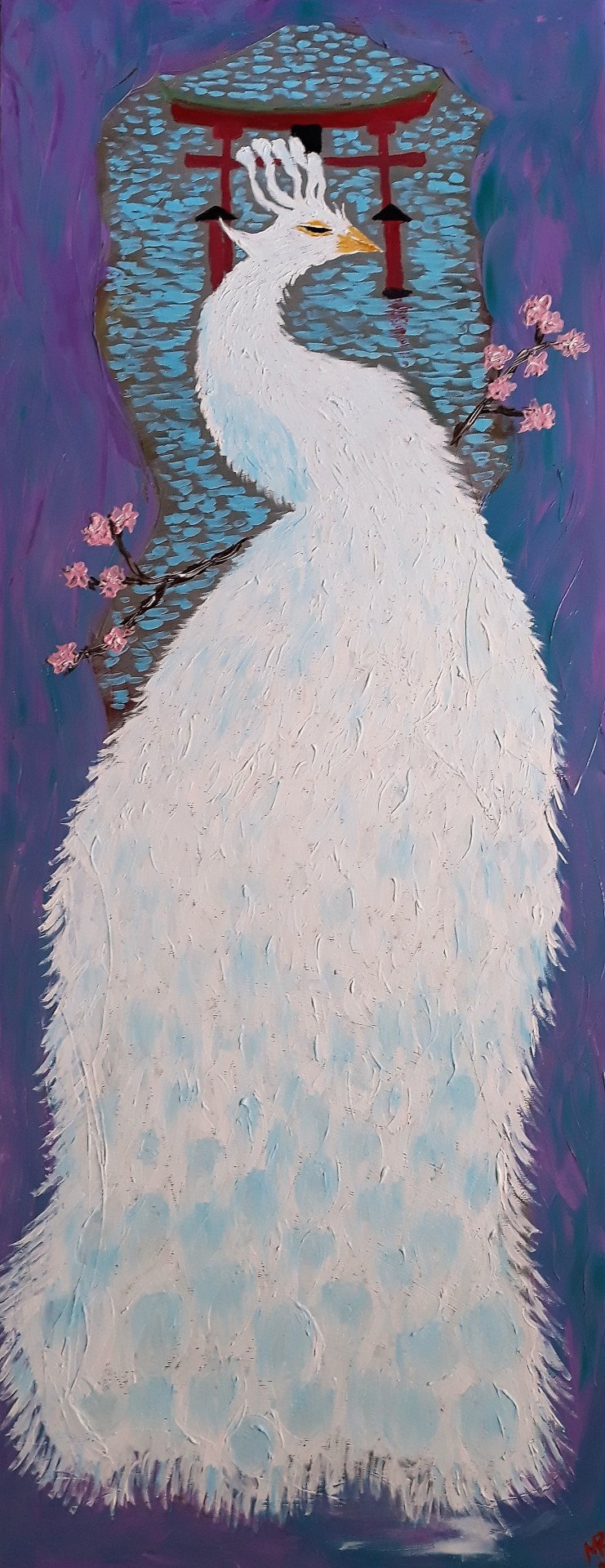 Albino-white peacock. - buy