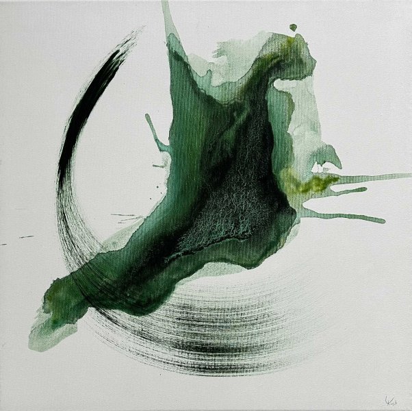 Abstraktionismus Interieur Malerei "Atem I" maler/-in Lina Kush Acryl Leinwand 