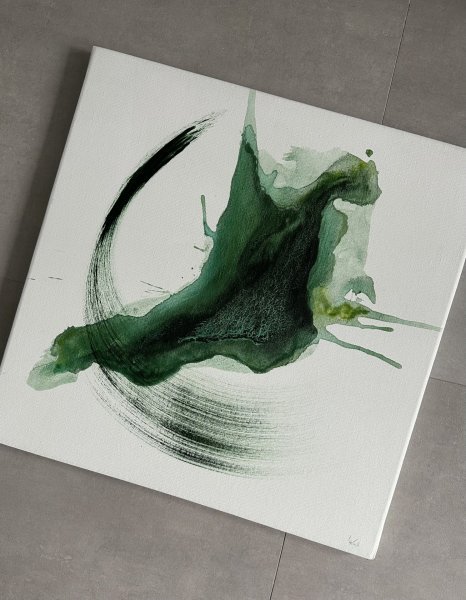 Zusätzliches Bild 2: Abstraktionismus Interieur Malerei "Atem I", maler/-in Lina Kush Acryl Leinwand 