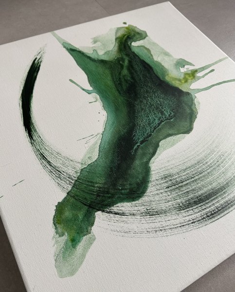 Zusätzliches Bild 3: Abstraktionismus Interieur Malerei "Atem I", maler/-in Lina Kush Acryl Leinwand 