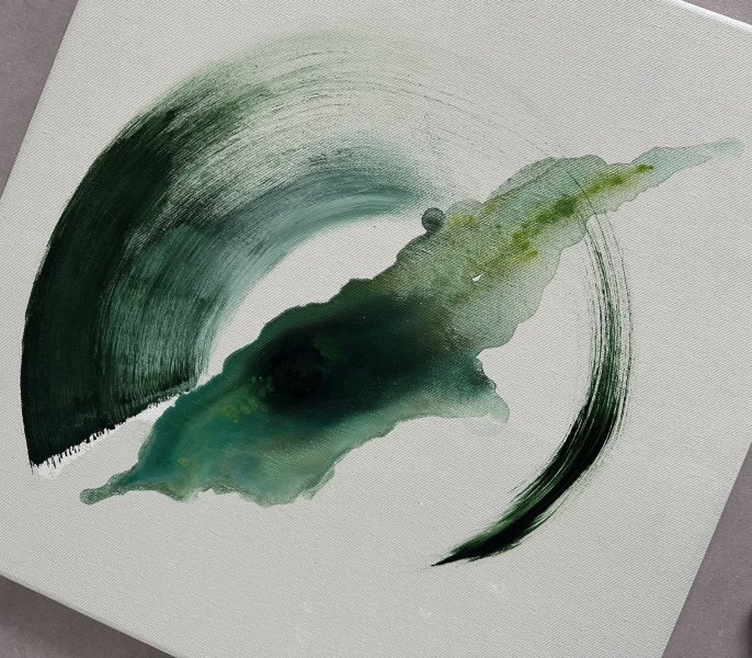 Zusätzliches Bild 2: Minimalismus Interieur Malerei "Atem II", maler/-in Lina Kush Acryl Leinwand 