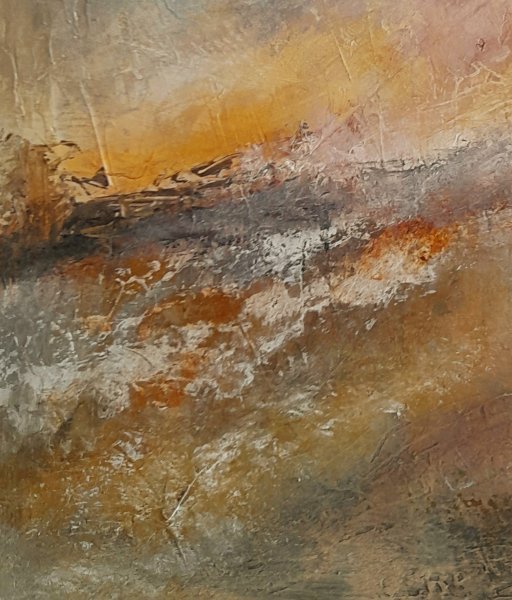 Additional view 3: Abstract Landscape Painting Transition to the light by painter Roser JB mixed method canvas 