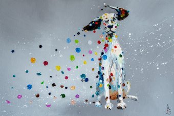 Painting "Blow Me Away" by painter Liubov Kuptsova oil canvas at Jose Art Gallery