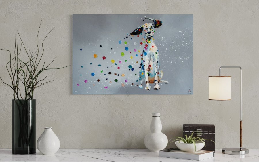 Additional view 1: Expressionism Animal Painting Blow Me Away by painter Liubov Kuptsova oil canvas 