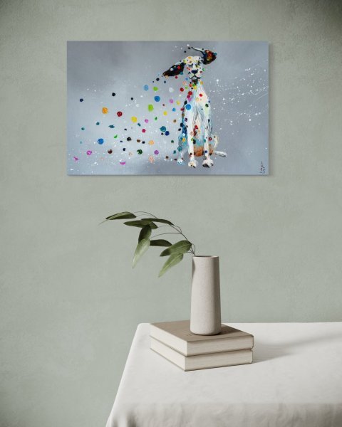 Additional view 2: Expressionism Animal Painting Blow Me Away by painter Liubov Kuptsova oil canvas 