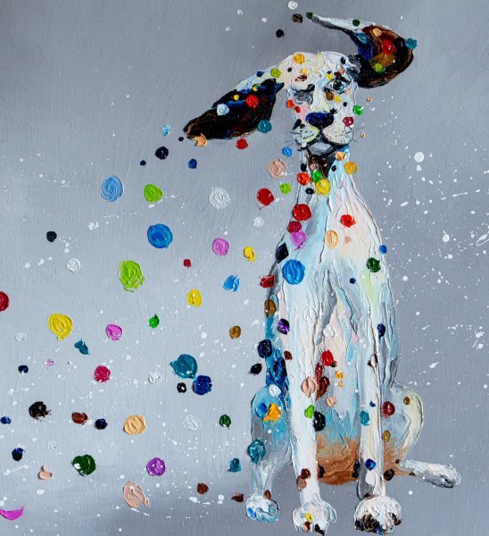 Additional view 5: Expressionism Animal Painting Blow Me Away by painter Liubov Kuptsova oil canvas 