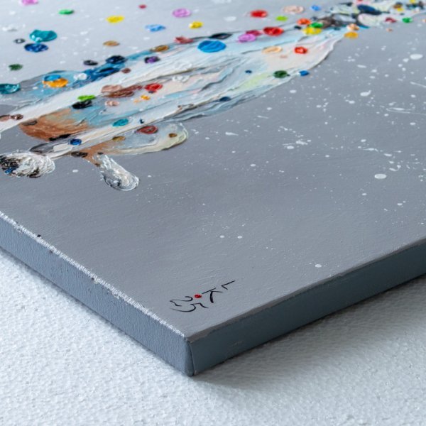 Additional view 7: Expressionism Animal Painting Blow Me Away by painter Liubov Kuptsova oil canvas 