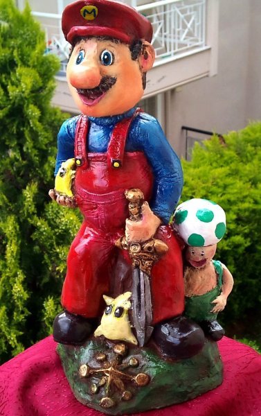 Additional view 1: Modern History Sculpture TWIN FANTASY WORLD / ROMAN by sculptor ANGEL PIANGELO Mixing 