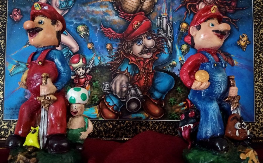 Additional view 6: Modern History Sculpture TWIN FANTASY WORLD / ROMAN by sculptor ANGEL PIANGELO Mixing 