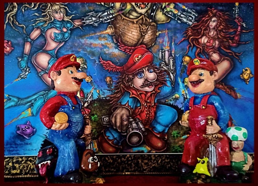 Additional view 8: Modern History Sculpture TWIN FANTASY WORLD / ROMAN by sculptor ANGEL PIANGELO Mixing 