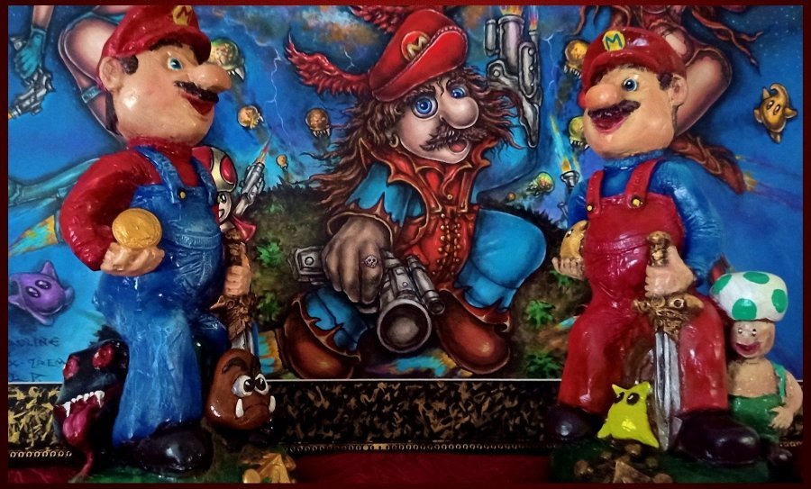 Additional view 9: Modern History Sculpture TWIN FANTASY WORLD / ROMAN by sculptor ANGEL PIANGELO Mixing 