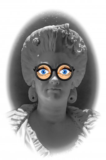 Arte digitale "Sguardo velato", artista digitale Sergio Luiz Cerezer Benetti Sergio alla Jose Art Gallery