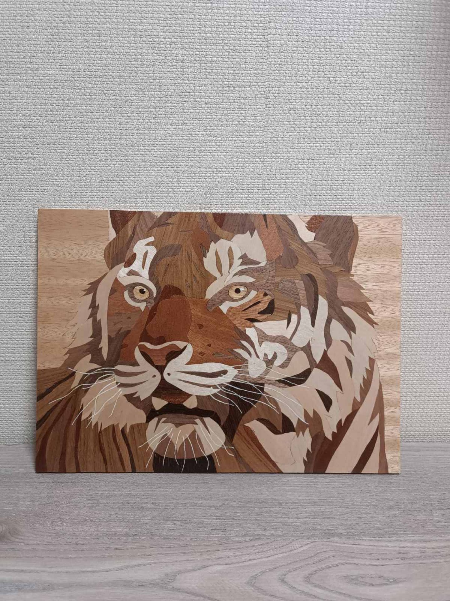 Tiger Inlay: The Art of Marquetry 2025 Painting by Dmitriy Woodimaster