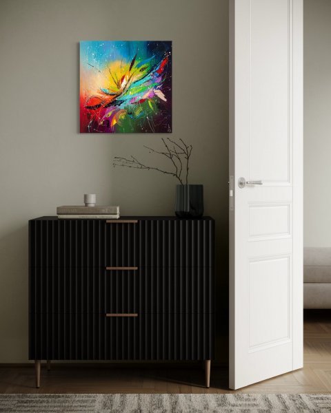 Additional view 1: Abstract Interior Painting Energy of Creation by painter Liubov Kuptsova oil canvas 