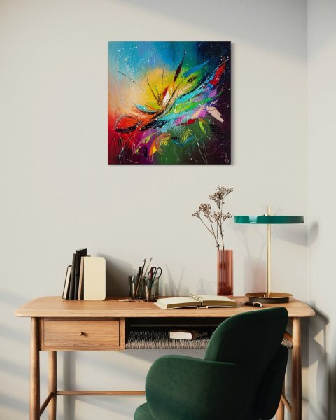 Additional view 5: Abstract Interior Painting Energy of Creation by painter Liubov Kuptsova oil canvas 