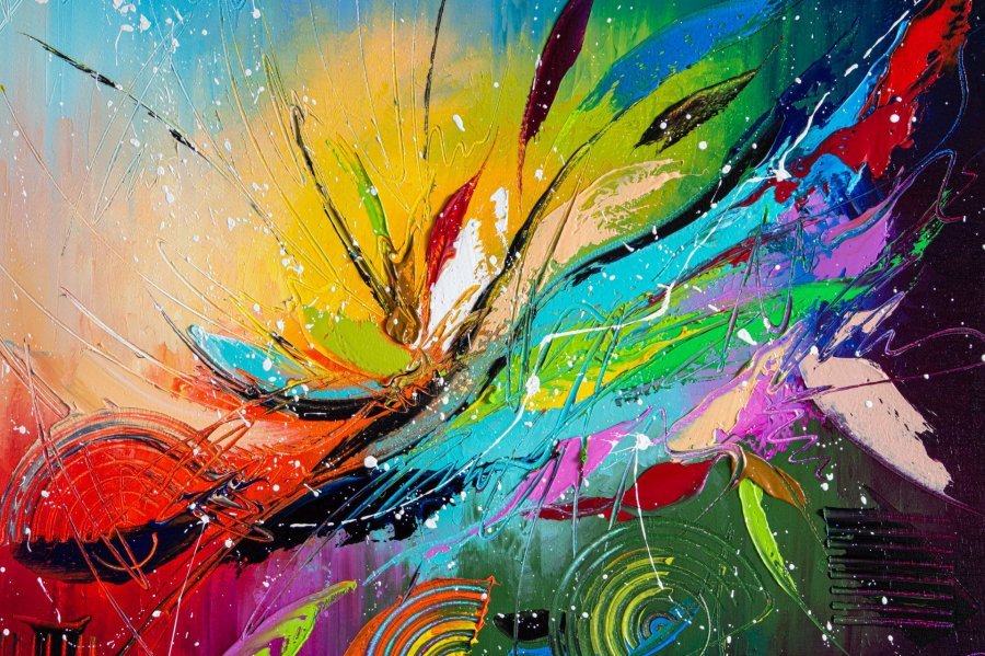 Additional view 6: Abstract Interior Painting Energy of Creation by painter Liubov Kuptsova oil canvas 