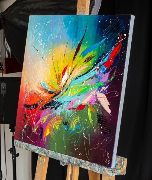 Additional view 7: Abstract Interior Painting Energy of Creation by painter Liubov Kuptsova oil canvas 