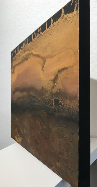 Additional view 4: Abstract Interior Painting Autunno XII by painter Marion Kotyba mixed method canvas 