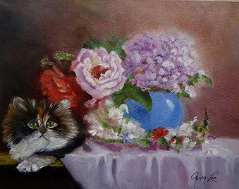 Hydrangea and Roses