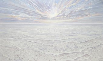 Pittura "Sognando l'oceano", pittore Gill Bustamante olio tela alla Jose Art Gallery