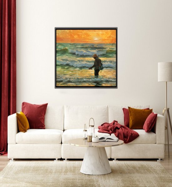 Dodatkowy obraz 2: Kolorowy Fotoimpresjonizm Fotografia "Rybak świtu", fotograf Orlando Sanchez Cabrera 