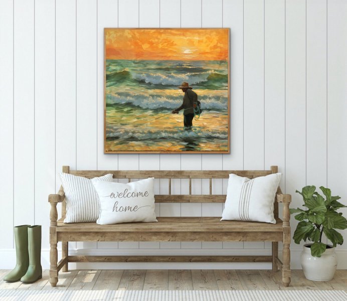 Dodatkowy obraz 3: Kolorowy Fotoimpresjonizm Fotografia "Rybak świtu", fotograf Orlando Sanchez Cabrera 