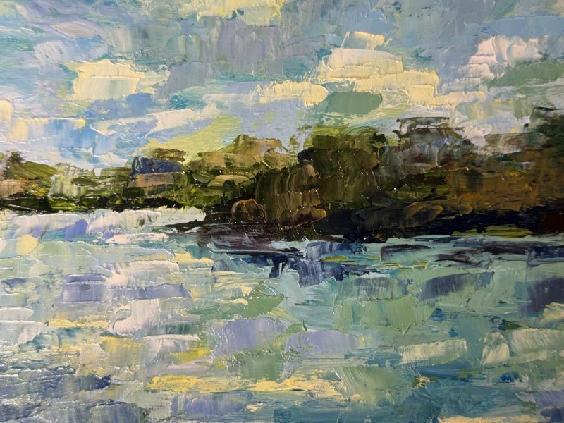 Additional view 3: Realism Landscape Painting Boholyuby by painter Benny oil wood 