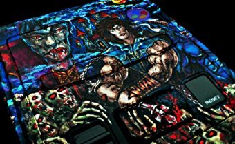 Painting "VAMPIRE'S KISS - WORLD RECORD" by painter ANGEL PIANGELO acrylic plastic at Jose Art Gallery