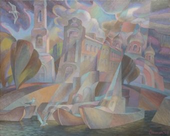 Живопис "Місто чайок", живописець Владимир Нойманн масло холст в Jose Art Gallery