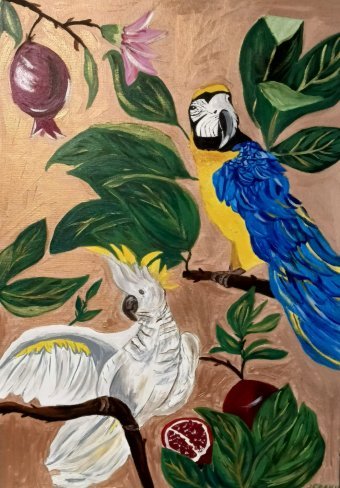 Pintura "Alas de la imaginación", pintor Emiliya Braun acrílico cartulina en Jose Art Gallery