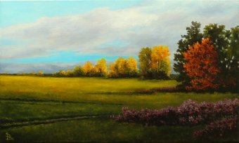 Painting "Wide field" by painter Oleg Baulin oil canvas at Jose Art Gallery
