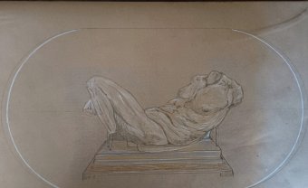 Drawing "Sketch for a river god" by illustrator roberto ferrando pencil paper at Jose Art Gallery