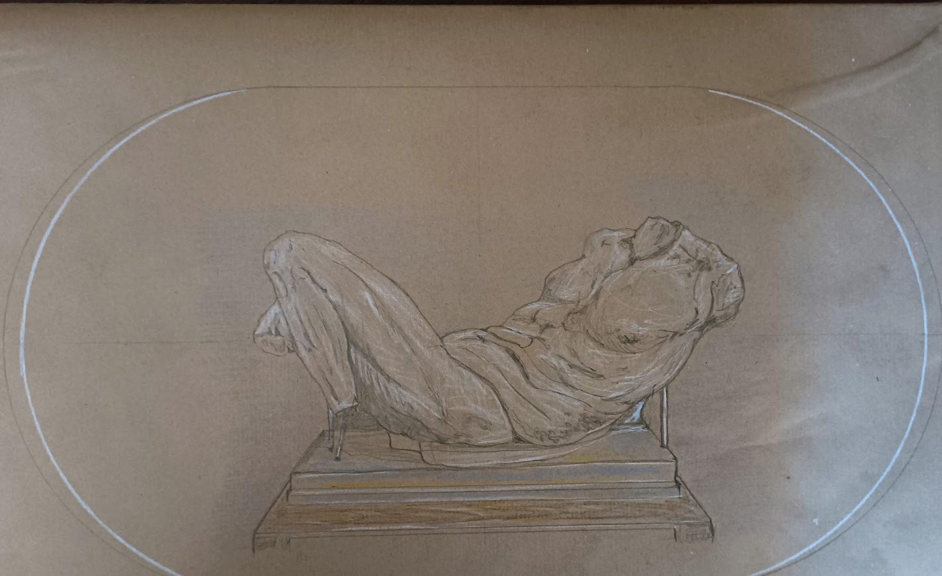 Sketch for a river god Painting by roberto ferrando