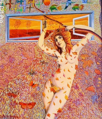 Живопис "Осінь. Відвідування.", живописець Gena Keusch масло холст в Jose Art Gallery