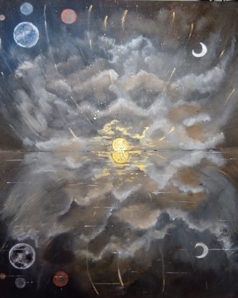 Живопись "Капля Вечности", живописец Olga Shafiullina акрил ткань в Jose Art Gallery