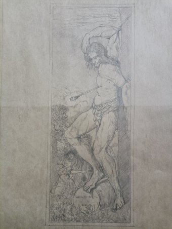 Graphik "Martyrium des Heiligen Sebastian Classic", illustrator roberto ferrando Bleistift Papier in der Jose Art Gallery