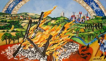 Painting "Topography of the 17th century" by painter Graeff Matthias Laurenz oil canvas at Jose Art Gallery