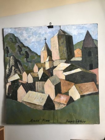 Painting "Monte Fino" by painter Taras Leskiv acrylic cardboard at Jose Art Gallery