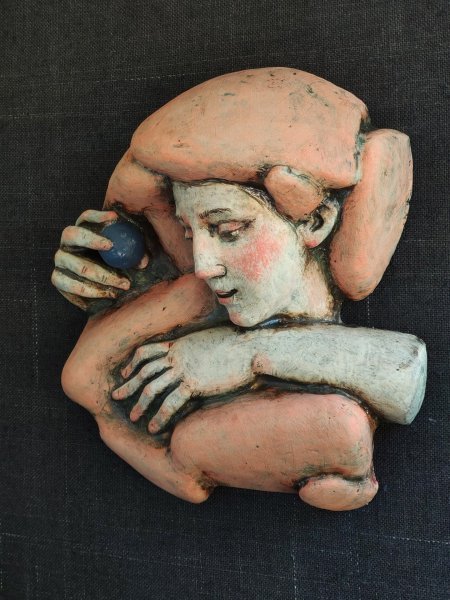 Additional view 1: Realism Symbolic Sculpture Blueberry by sculptor Nadiia Otriazha & Fedir Bushmanov Ceramics 