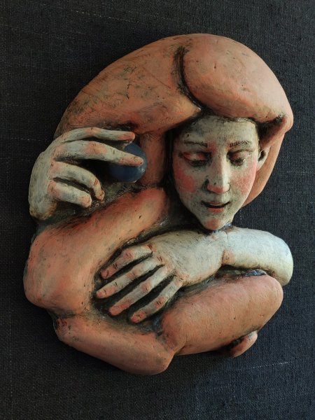 Additional view 3: Realism Symbolic Sculpture Blueberry by sculptor Nadiia Otriazha & Fedir Bushmanov Ceramics 