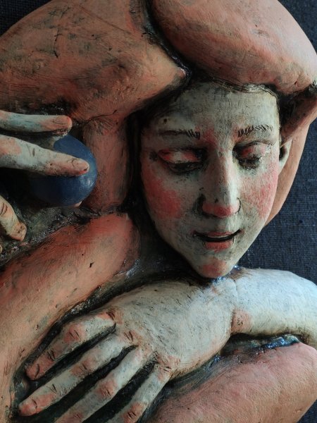 Additional view 5: Realism Symbolic Sculpture Blueberry by sculptor Nadiia Otriazha & Fedir Bushmanov Ceramics 