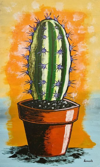Kaktus Painting by SimonD. - Jose Art Gallery