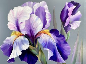 Painting "Wings of Purple" by painter Anna Shkolik acrylic canvas at Jose Art Gallery