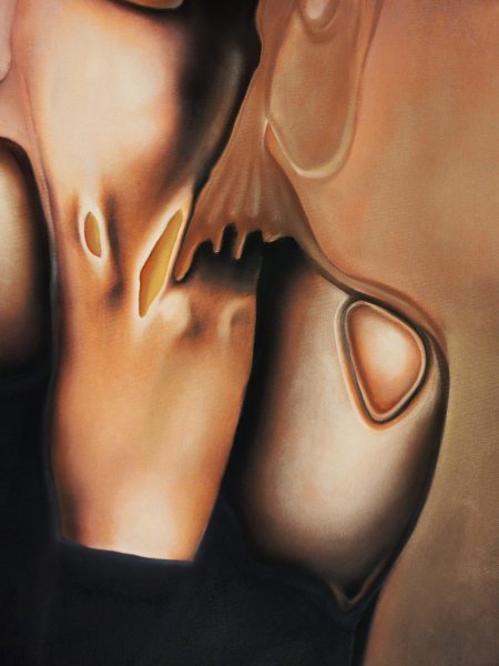 Additional view 2: Modern Portrait Painting CANDEDON by painter Stefano Mazzolini oil canvas 