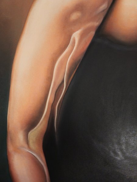 Additional view 4: Modern Portrait Painting CANDEDON by painter Stefano Mazzolini oil canvas 