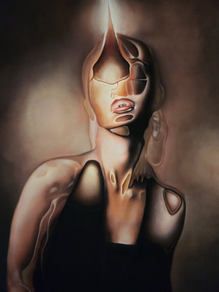 Additional view 7: Modern Portrait Painting CANDEDON by painter Stefano Mazzolini oil canvas 