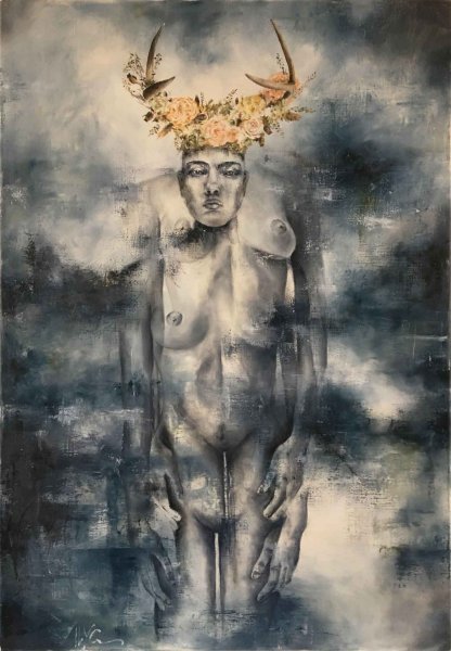 Sacred Deer Painting by Illya Albigo - Jose Art Gallery